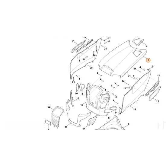 STIHL  Pokrywa silnika 6170 706 9600